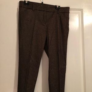 Gold/Black metallic pants.